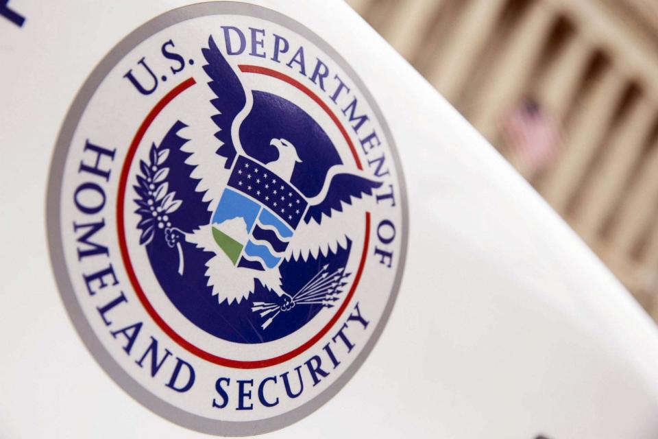 PHOTO: The Department of Homeland Security logo is seen on a law enforcement vehicle in Washington, March 7, 2017. (Anadolu Agency/Getty Images)