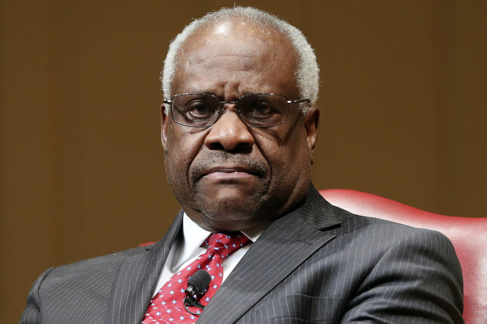 Supreme Court Justice Clarence Thomas at the Library of Congress in Washington, D.C. (Pablo Martinez Monsivais / AP file)