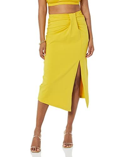 4) Faux Wrap Midi Skirt