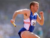 <p>Allyn Condon first represented Team GB in athletics at the Sydney Olympics in 2000, where he competed as part of the 4×100 relay team. (Getty) </p>