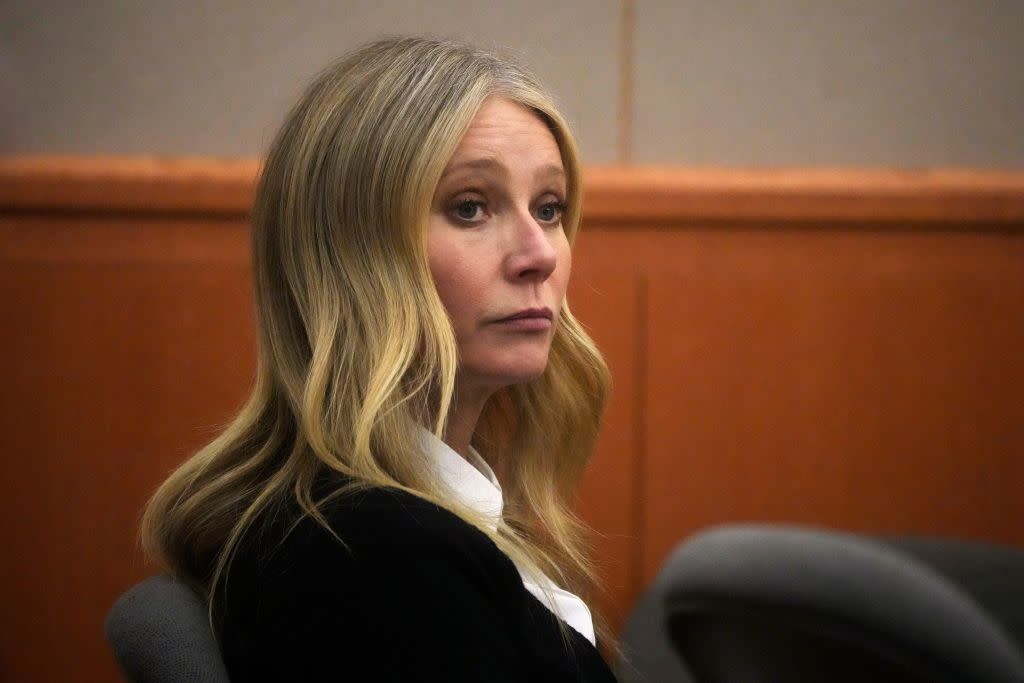 Gwyneth Paltrow sits in court March 27. (Photo: Rick Bowmer/POOL/AFP via Getty Images)