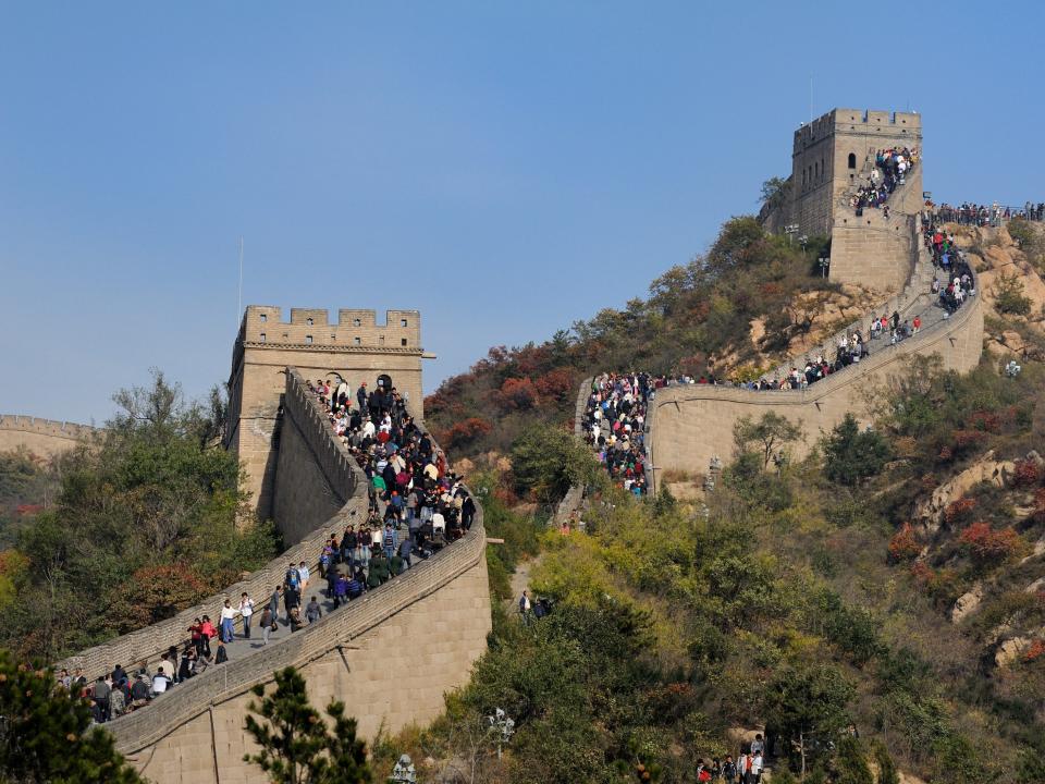 Badaling Great Wall of China crowds