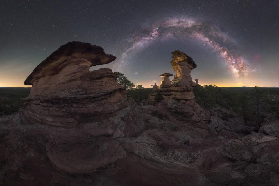 Milky Way Over Cuenca's Hoodoos by Luis Cajete
