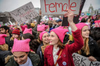 <p>Thousands of demonstrators gather in the Nation’s Capital for the Women’s March on Washington to protest the policies of President Donald Trump. January 21, 2017. (Photo: Mary F. Calvert for Yahoo News) </p>