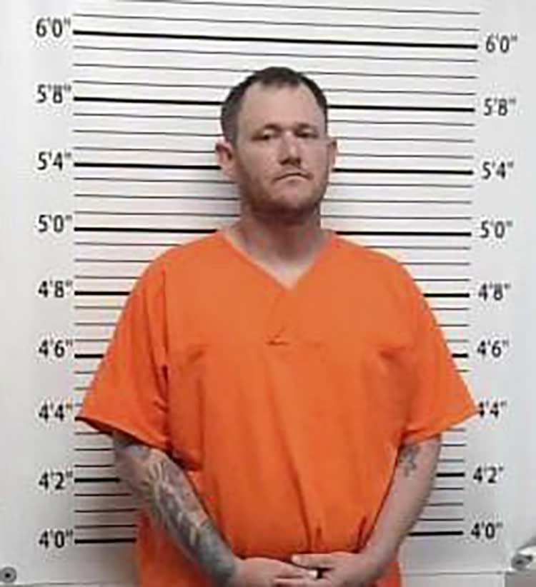 Ivon Adams, 36, was arrested in Arizona on murder and child neglect charges and returned to Oklahoma. (Caddo County, Oklahoma, Sheriff’s Office via AP)