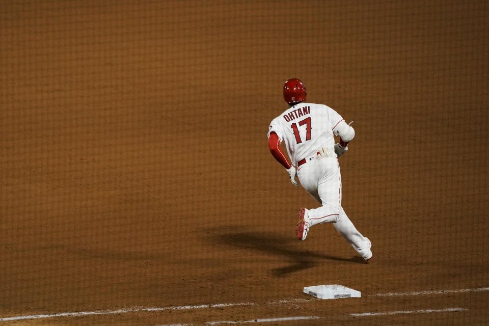 水手對決天使的比賽，大谷翔平4個打數沒有安打還吞下3K(AP Photo/Jae C. Hong)