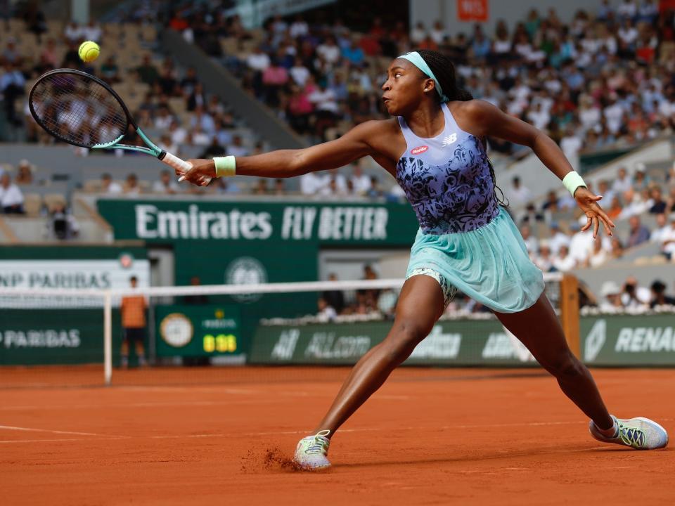 Coco Gauff at the 2022 French Open.