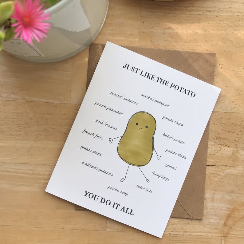 6) Potato Thank You Card