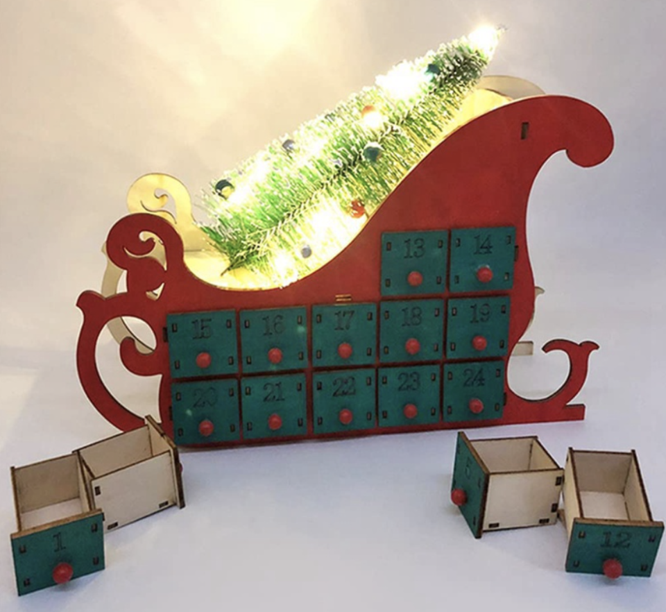 Christmas Countdown Calendar Ornaments Wooden Advent Calendar with 24 Drawers (Photo: Shopee)


