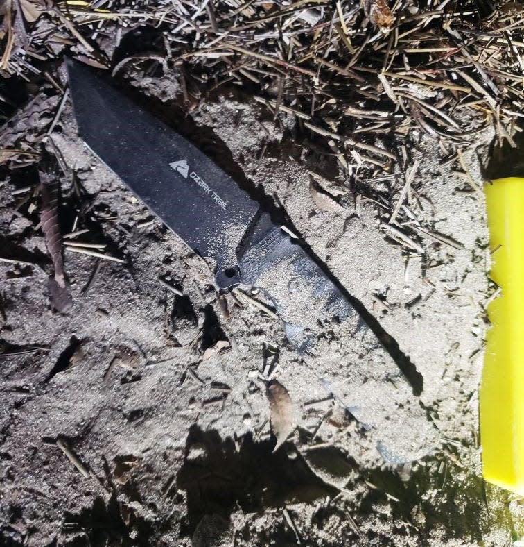 The Jacksonville Sheriff's office said a man later identified as  Eric Nathaniel Thornton, 38, had this knife in his hand as well and had a multi-tool knife when police shot and killed him Thursday, Jan. 19, during a narcotics investigation.