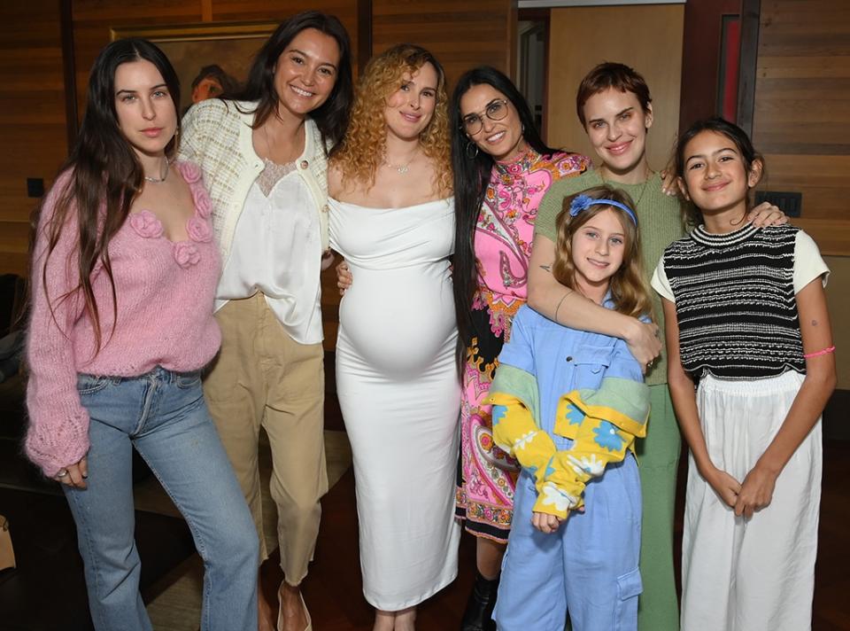 Scout LaRue Willis, Emma Heming, Rumer Willis, Demi Moore, Tallulah Belle Willis, Evelyn Willis, Mabel Willis, Baby Shower