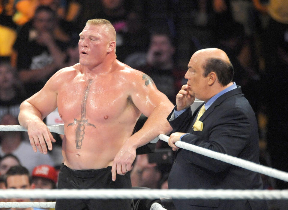 NEW YORK, NY - August 21 : Brock Lesnar battles Randy Orton at  WWE SummerSlam 2016 at the Barclays Center on August 21 , 2016 in Brooklyn, New York.  Photo Credit: John Palmer/ MediaPunch/IPX