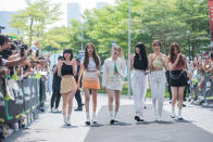 Gfriend arrives on the red carpet. (PHOTO: Kamp Singapore)