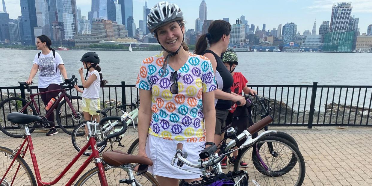 cyclist chris adair in hoboken