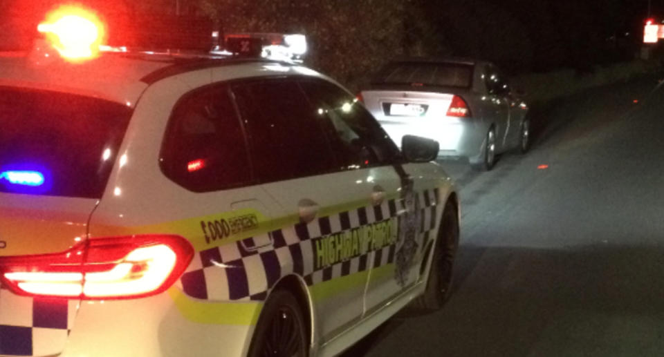 The P-plater was caught allegedly drink driving and speeding with two infants in the car. Source: Victoria Police