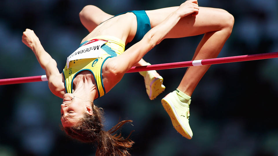 Nicola McDermott, pictured here during the women's high jump qualification at the Olympics.