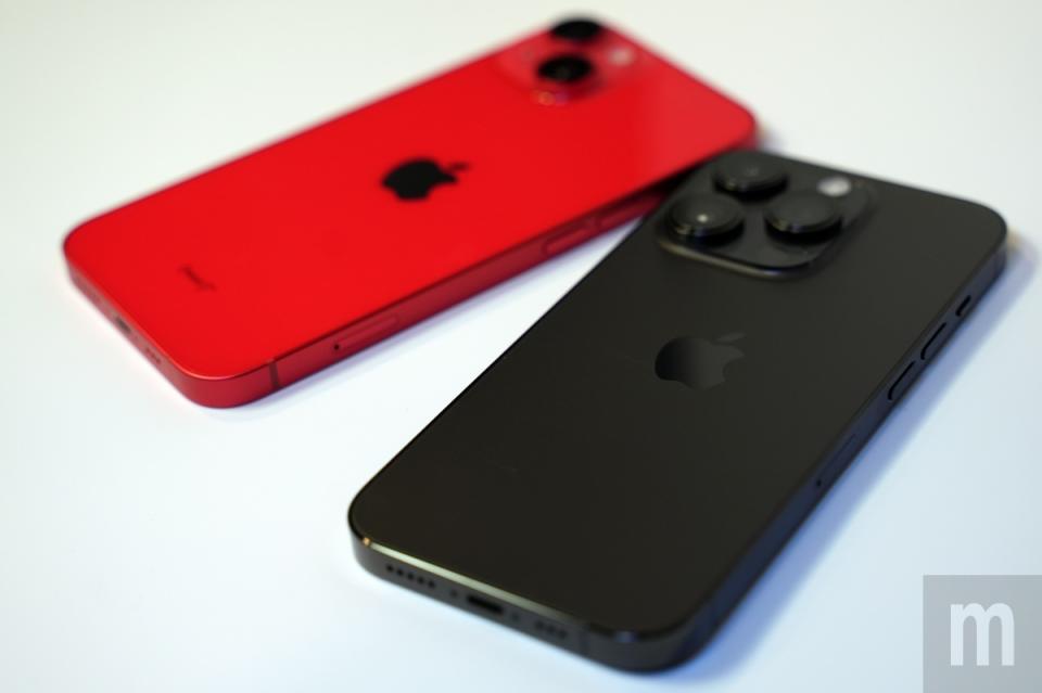 ▲iPhone 14與iPhone 14 Pro維持相同螢幕尺寸設計，但整體規格仍有不同