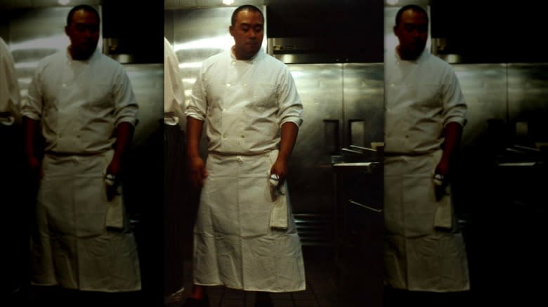 David Chang wearing chef whites