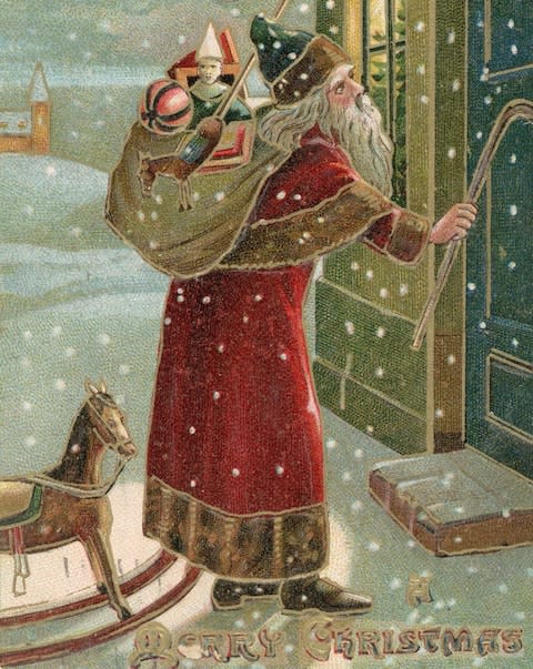 A 1906 German Christmas card - Credit: Hulton Archive