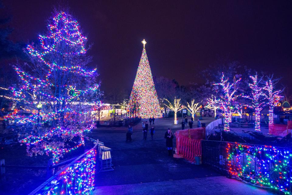 Kennywood Park has a special holiday lights show.