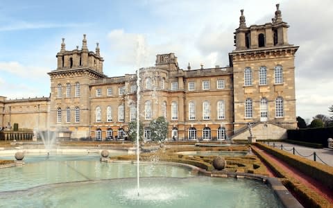 Blenheim Palace in Oxfordshire, where the Prime Minister will host President Trump and the First Lady for a black tie dinner - Credit: Steve Parsons/PA Wire