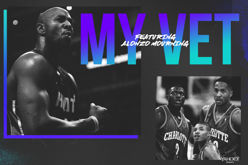 Alonzo Mourning counts Muggsy Bogues among his NBA influences. (Yahoo Sports graphics by Amber Matsumoto)