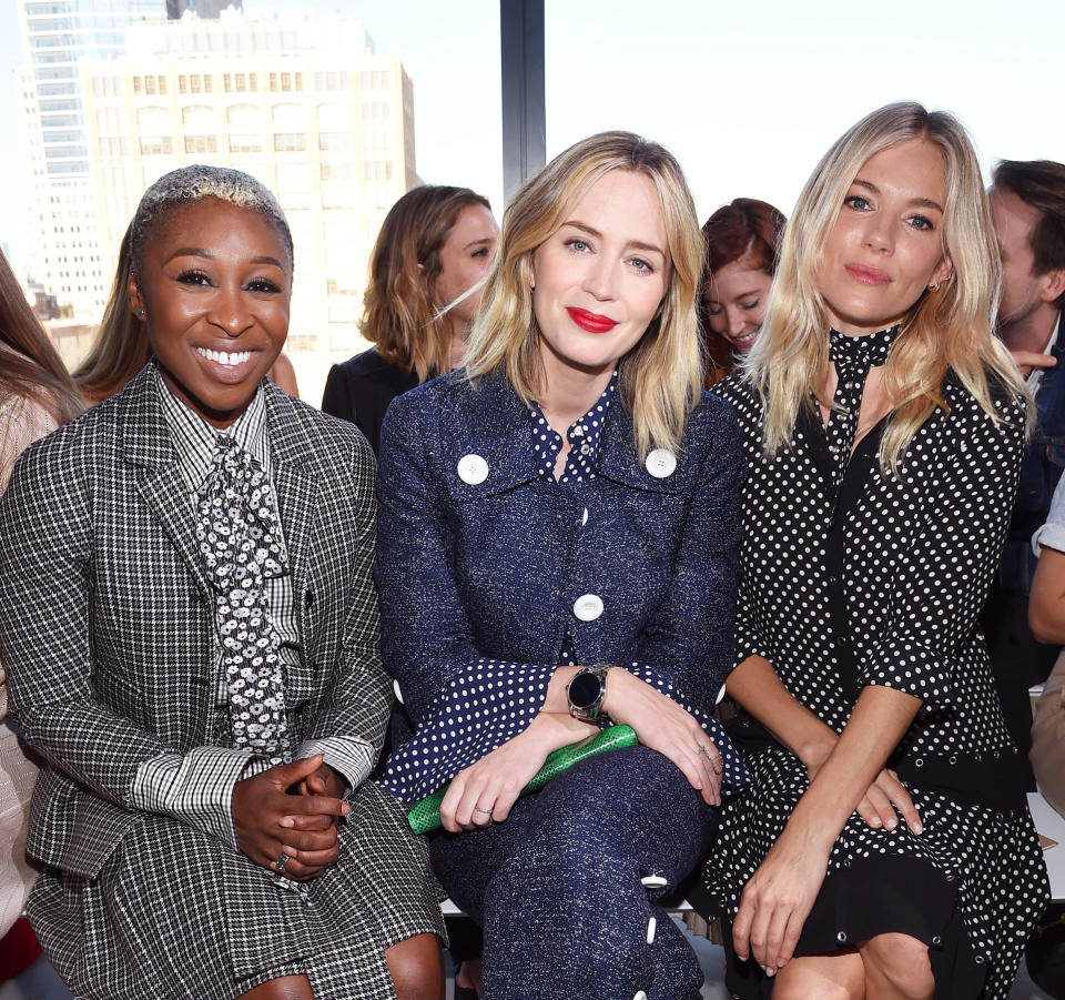 Cynthia Erivo, Emily Blunt, and Sienna Miller