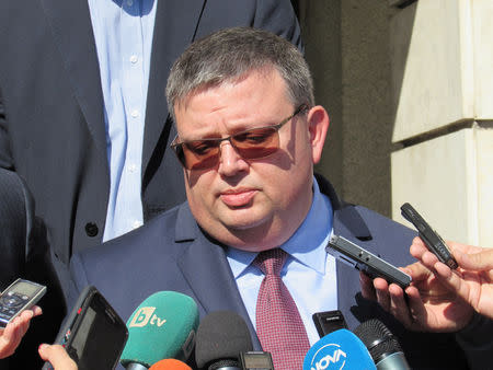 Bulgarian Chief Prosecutor Sotir Tsatsarov speaks to media in Ruse, Bulgaria October 8, 2018. Ruse Media/Bulphoto via Reuters