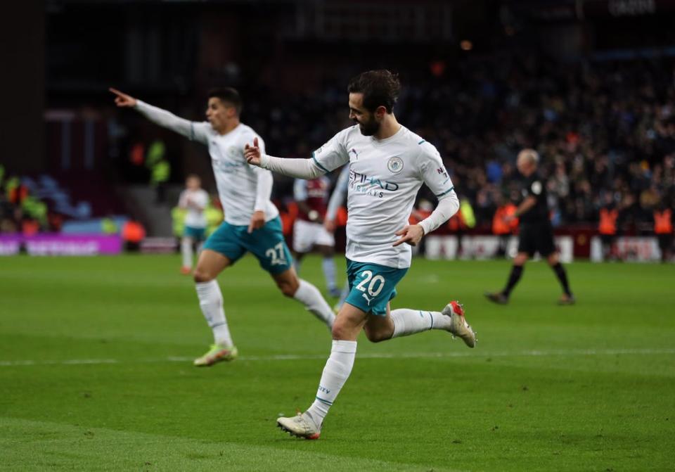 Bernardo Silva scored a fine volley as Manchester City dominated the first half (Bradley Collyer/PA) (PA Wire)