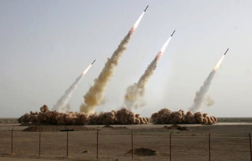 Iran's Revolutionary Guards test-fires ballistic missiles from an undisclosed location in 2008. Iranian Foreign Minister Ali Akbar Salehi has announced that long-stalled talks with world powers are to be revived on April 13 at a place yet to be agreed