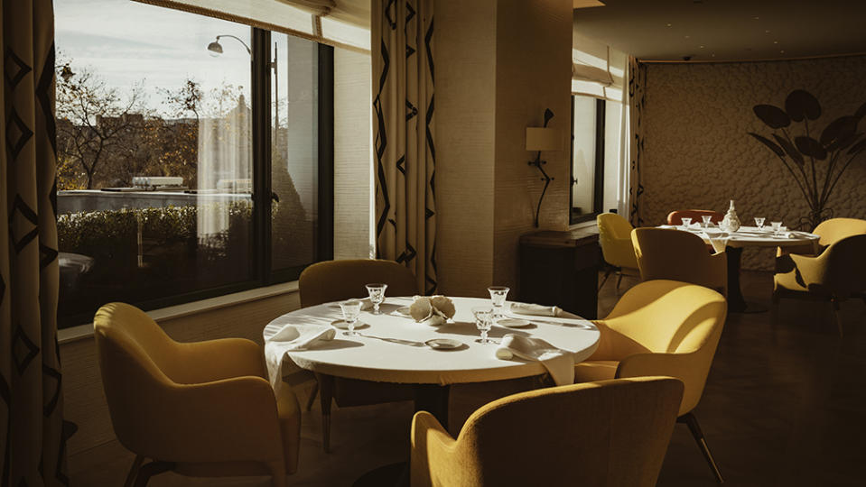 The dining room at Plénitude. - Credit: Laura Stevens