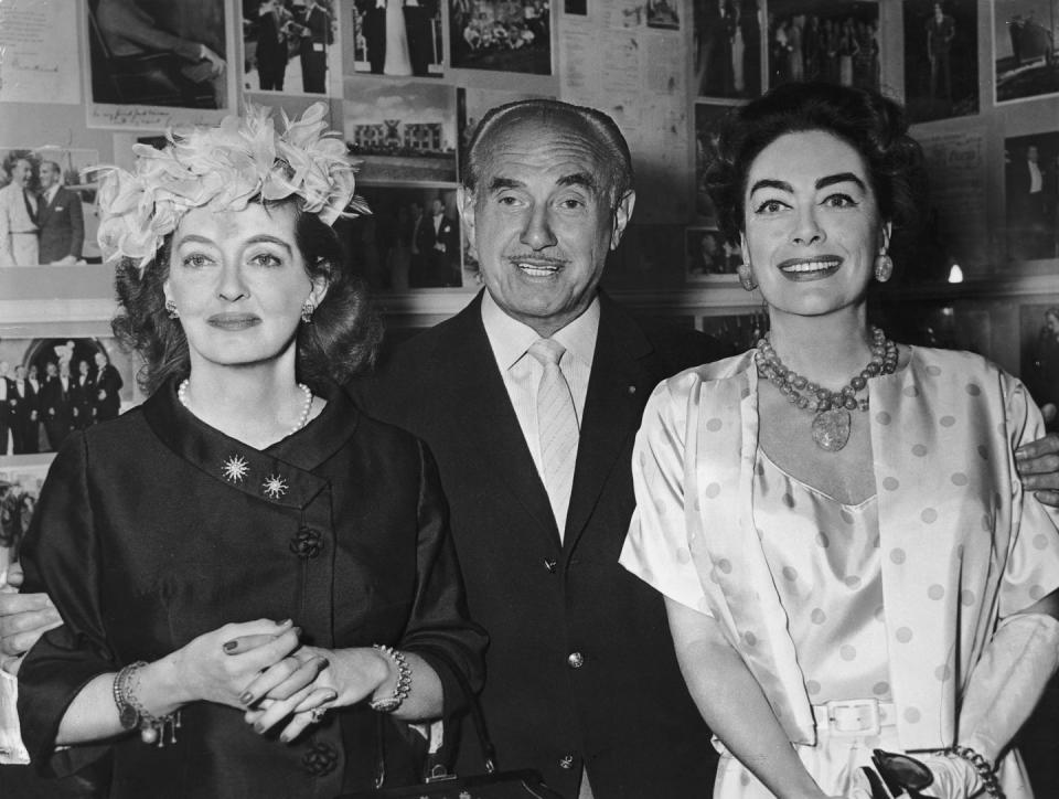 With Jack Warner and Joan Crawford in 1962
