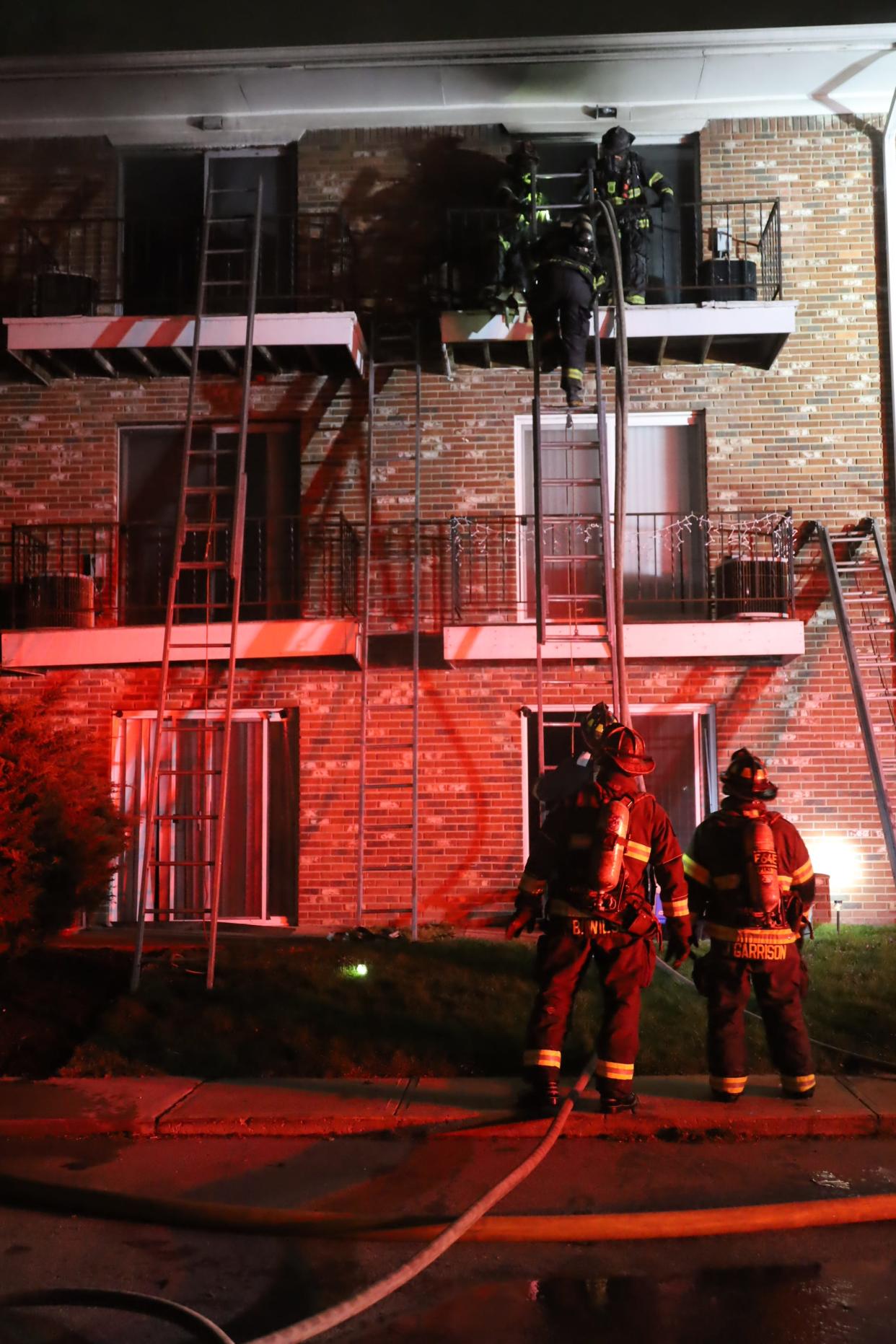 One woman was found dead and dozens of residents were rescued from an early morning apartment fire on the north side of Indianapolis on April 17, 2023.