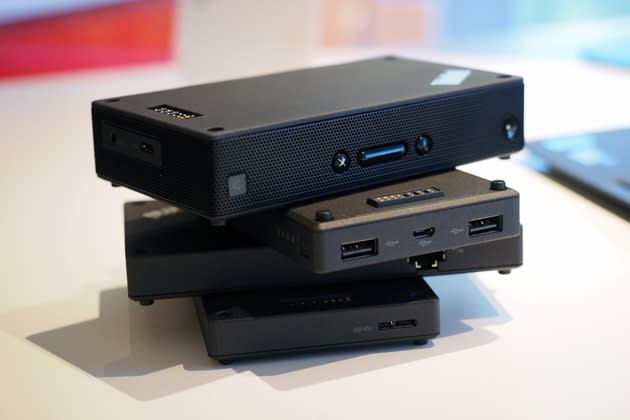 Lenovo's new laptop accessories are stackable,