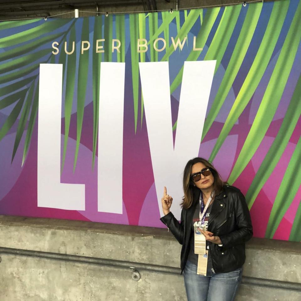"Might be my favorite Super Bowl ever!" wrote the <em>Law & Order: SVU</em> star on Instagram. 
