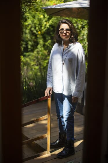 Cathleen Schine, in her Venice house in 2019, has only recently made L.A. her permanent home.