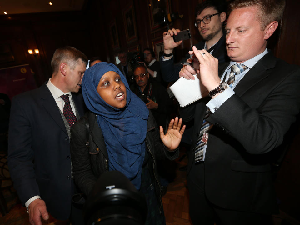 Anti-racism protesters disrupted the start of the Ukip manifesto launch: PA
