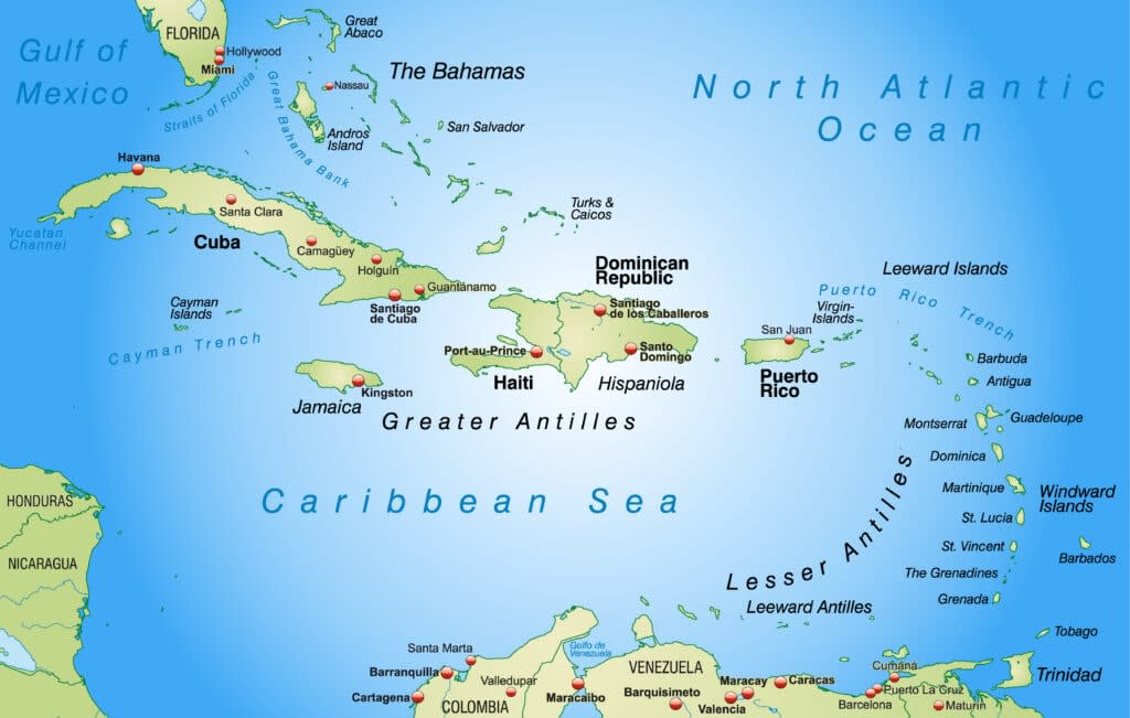 Caribbean Map