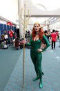 <p>Cosplayer dressed as Mera from <i>Aquaman</i> at Comic-Con International on July 21, 2018, in San Diego. (Photo: Angela Kim/Yahoo Entertainment) </p>