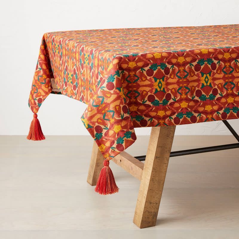 3) 84" x 60" Cotton Calling In The Abundance Tablecloth with Tassels - Opalhouse™ designed with Jungalow™