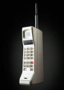 The Analog Motorola DynaTAC 8000X was among the first hand-held phones, introduced in 1983.