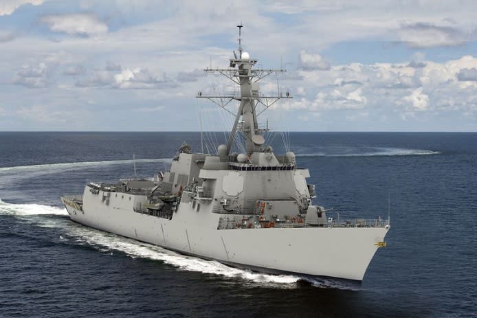 美國海軍最新驅逐艦「傑克盧卡斯號」。   圖 : 翻攝自雷神公司官網