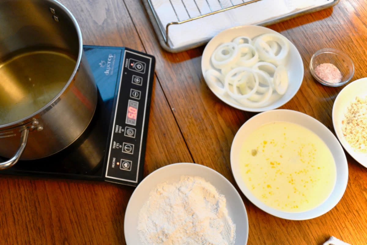 Burger King's Onion Rings breading station