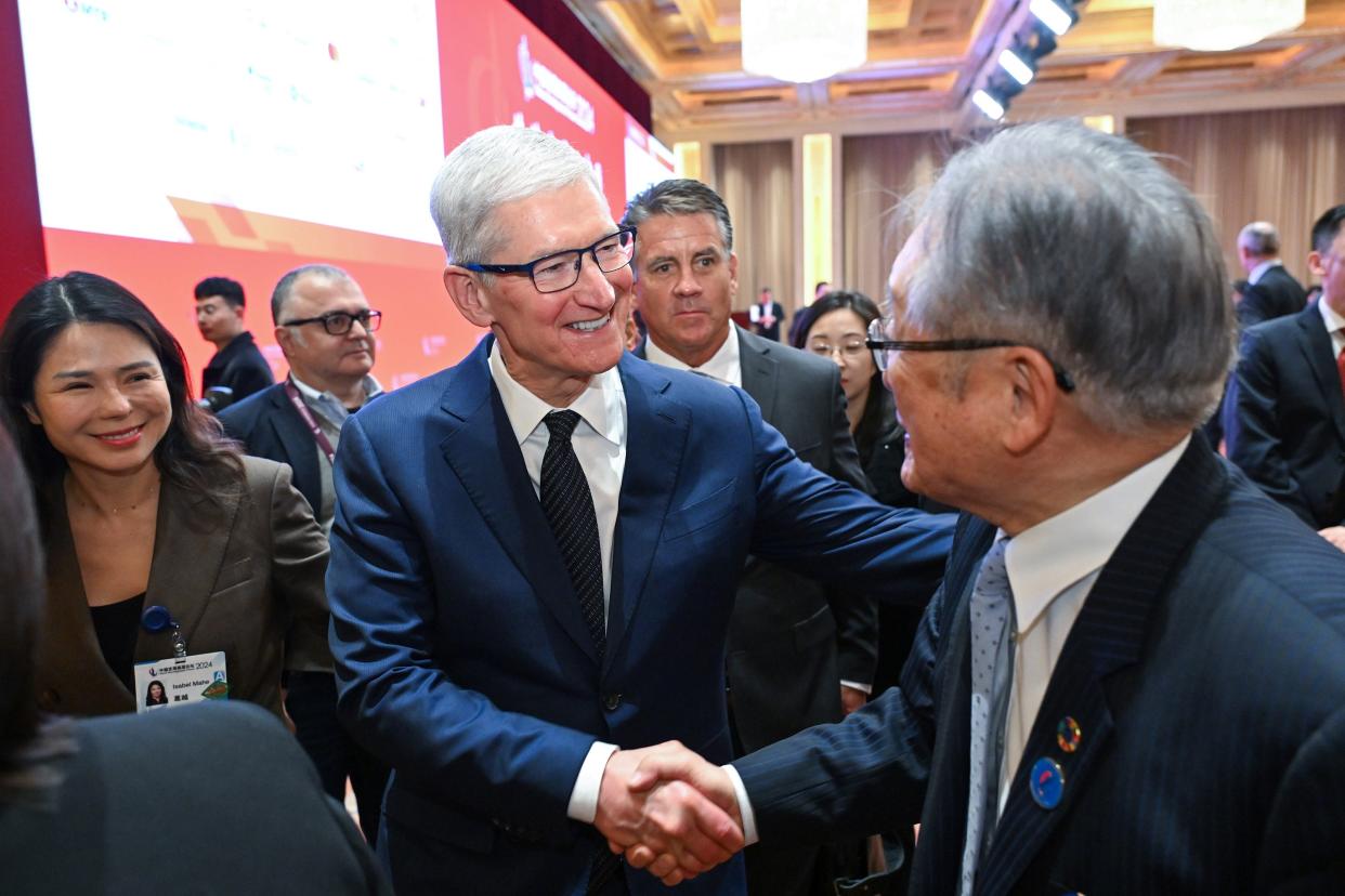 Tim Cook in China in March 2024