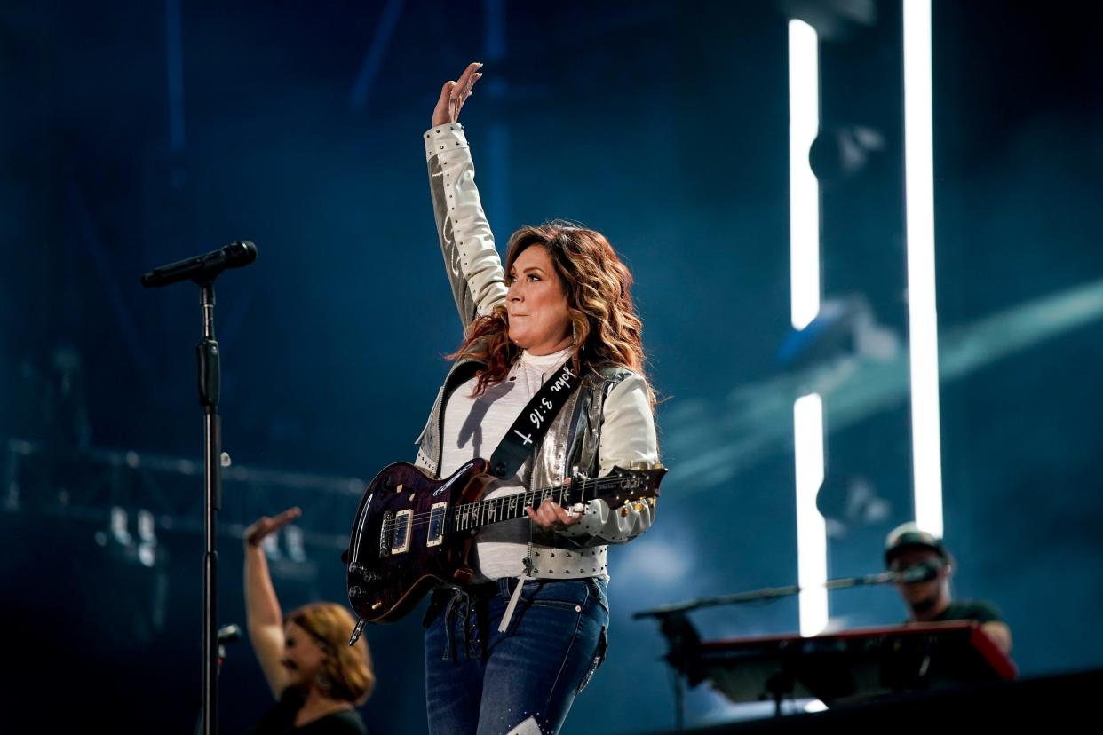 Jo Dee Messina performs during CMA Fest at Nissan Stadium on Thursday, June 8, 2023, in Nashville, Tennessee.