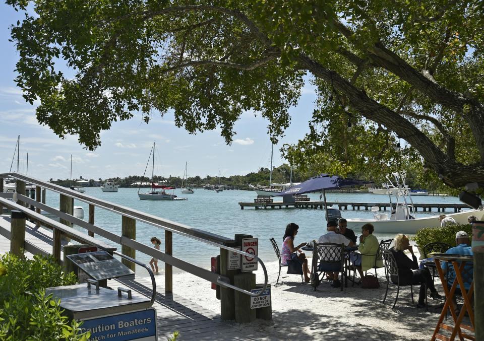 There’s lots of outdoor dining at Mar Vista’s Dockside Restaurant & Pub.