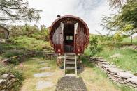 <p>Book a staycation with a difference with this traditional gypsy caravan, located on a remote mountain top in Wales. The owners have painstakingly restored the original 1920s frame to create a whimsical accommodation option, full of hand-carved and painted details, gold leaf, brocade and brass. That's not to say that the caravan doesn't offer modern luxuries - WiFi, a coffee machine and an indoor fireplace are all part of the package. The peaceful views across the valleys will prove restorative, while the secluded sauna will help you to relax in earnest. </p><p>Machynlleth, Wales. To book, visit <a href="https://go.redirectingat.com?id=127X1599956&url=https%3A%2F%2Fwww.airbnb.co.uk%2Frooms%2Fplus%2F12252718%2Famenities%3Ffederated_search_id%3D3c880d55-90c7-4e3d-a3a7-2e917b37bbfb%26source_impression_id%3Dp3_1614698509_Z9kxQH44zWZ81a5q%26guests%3D1%26adults%3D1&sref=https%3A%2F%2Fwww.redonline.co.uk%2Ftravel%2Fg35735952%2Fthe-best-glamping-spots-in-the-uk%2F" rel="nofollow noopener" target="_blank" data-ylk="slk:airbnb.co.uk;elm:context_link;itc:0;sec:content-canvas" class="link ">airbnb.co.uk</a>.</p>