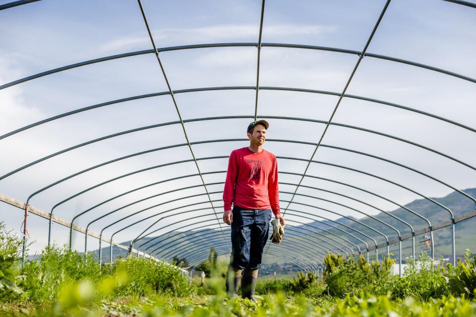 Alan Vause poses for a portrait at Sunnyfield Farm in Eden, Weber County, on Thursday, June 29, 2023. Vause’s family has farmed the land for the last five generations. | Ryan Sun, Deseret News