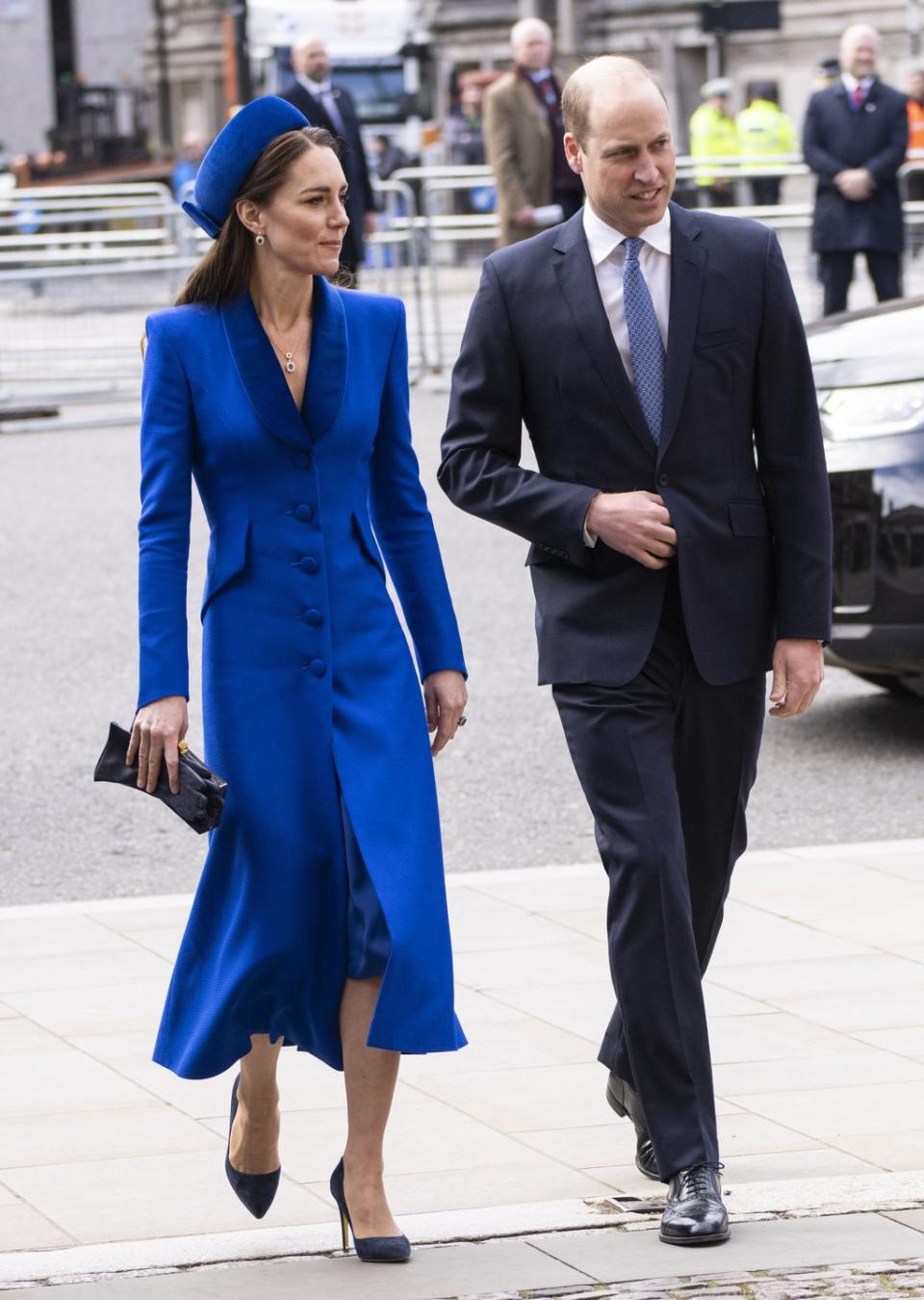 Kate Re-wears a Lovely Blue Coat Dress for Royal Easter Service