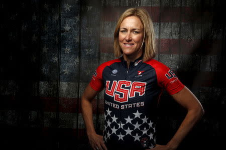 Cyclist Kristin Armstrong poses for a portrait at the U.S. Olympic Committee Media Summit in Beverly Hills, Los Angeles, California March 8, 2016. REUTERS/Lucy Nicholson